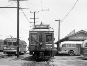 Pacific Electric trolleys North Hollywood station